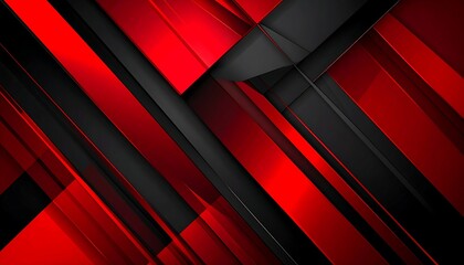 Abstract Red and Black Geometric Design with Diagonal Lines.