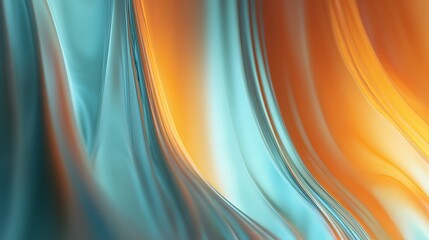 Abstract background with flowing orange and blue colors, creating a dynamic and fluid design.