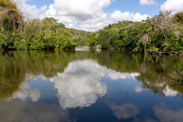 Scenic view of Pugu Hills and its tranquil lake near Dar es Salaam, showcasing Tanzania’s natural beauty and peaceful landscapes.