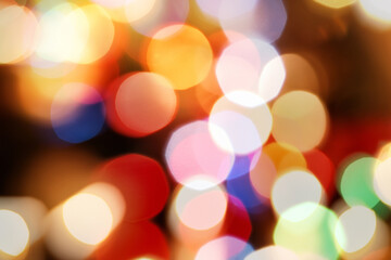 Abstract circular bokeh background of Christmas light, abstract background