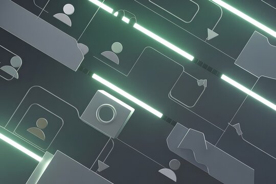 Digital network connection, user profiles, social media concept
