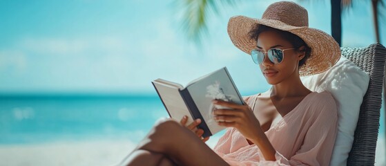 Fatigued woman reading at restaurant table
