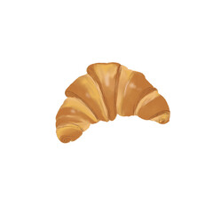 Hand-Drawn Croissant Illustration