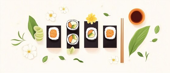 Exquisite California Sushi Rolls with Cream Cheese