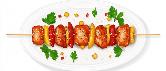 Succulent Grilled Chicken Skewers with Fillet