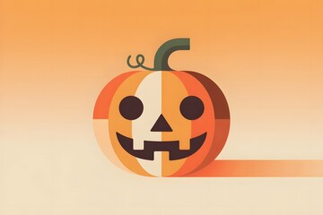 Fototapeta premium Stylized halloween jack-o-lantern graphic illustration design