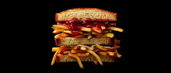 Gourmet Club Sandwich with Crispy Fries