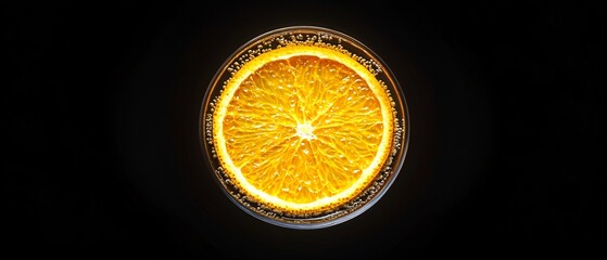 Elevated glass with citrus-infused cocktail