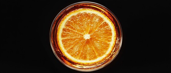 Exquisite Cocktail Garnished with Fresh Orange