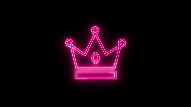 Crown Icon Animation &ndash; Royal Symbol Motion Graphic 4K Video
