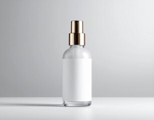 "Golden Mist: Clear Spray Bottle with Luxe Simplicity"