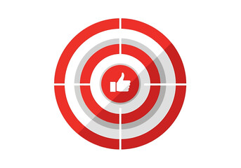 Target with Thumbs Up Icon