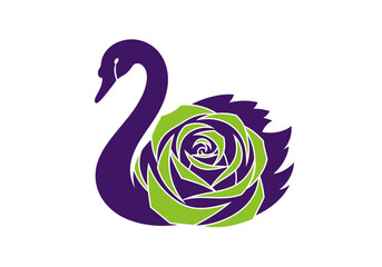 Swan Rose Design