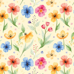 seamless background with flowers