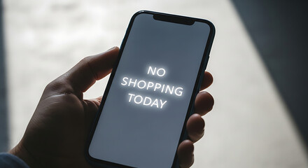 A hand holding a smartphone displays a credit card on the screen, illustrating a mobile business technology concept
