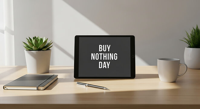 Empty office desk with a laptop, monitor, keyboard, and mouse, showcasing modern business technology and interior design