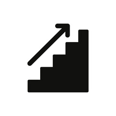 Obraz premium A black and white image of a staircase