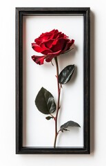 Elegant Top View Red Picture Frame Display