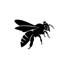 queen bee vector silhouette on white background