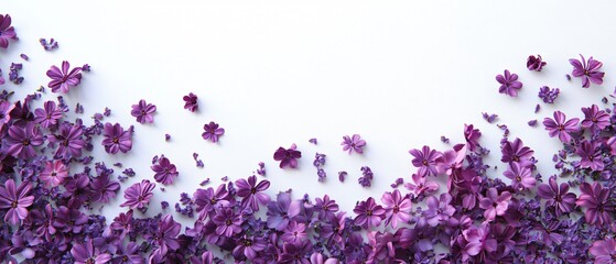 Lovely Lilac Flowers in Top View