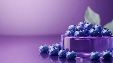 Blueberry Extract in Transparent Podium Presentation