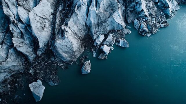 Ice formation in water