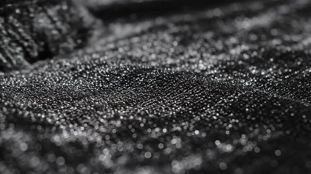 Dark, blurred form above glittering bokeh