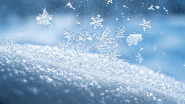 Blue Christmas holiday background featuring a winter snow pattern with snowflakes and stars for a seasonal New Year celebration vector illustration