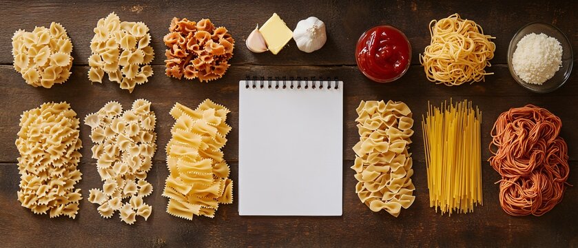 Assorted Ziti and Rotini Pasta Varieties