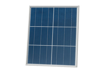 Solar panel module generating clean renewable electricity, photovoltaic technology for sustainable energy development on transparent background