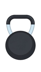 Black Kettlebell Fitness Equipment for Strength Training Workouts.