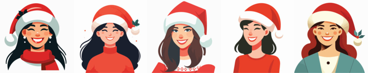 Beautiful and Cute Girl Christmas Hat