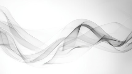 Obraz premium Abstract flowing smoke effect on white background, artistic and modern graphic resource for creative designs