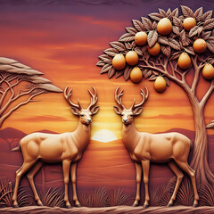 Fototapeta premium Deer in the forest I Wall Decor 