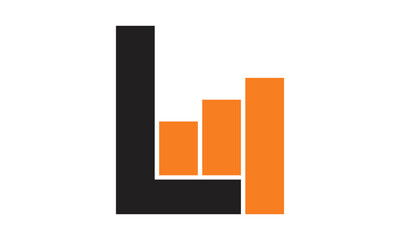 modern letter L finance logo	
