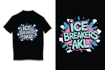 Naklejka premium Ice Breakers AKL Cartoon Bubble Lettering Design