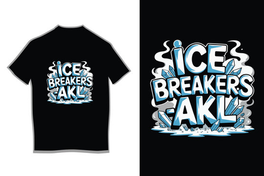 Ice Breakers AKL Cartoon Bubble Lettering Design