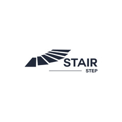 Stairs logo design concept success steps logo. Suitable for corporate business company. 