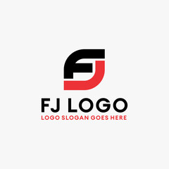 FJ Letter monogram logo vector image