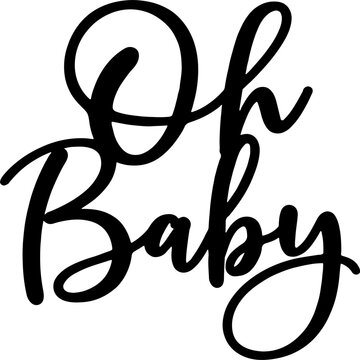 Oh Baby SVG, baby svg, Oh baby vector cake svg