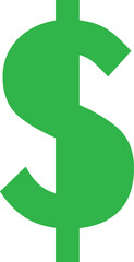dollar sign in green color