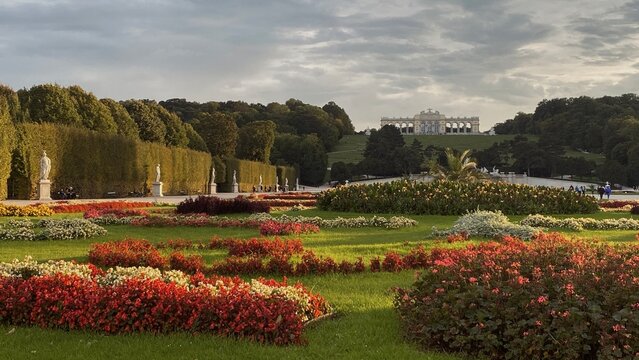 Fairytale garden with lush greenery 