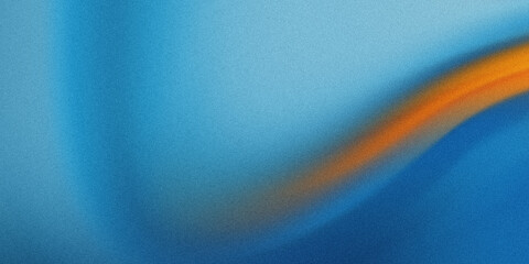 Abstract blue and orange gradient background with grainy texture
