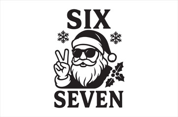 Cool santa claus with sunglasses making a peace sign festive design