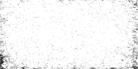 Abstract black ink splat grunge texture background with dirty vintage film frame design