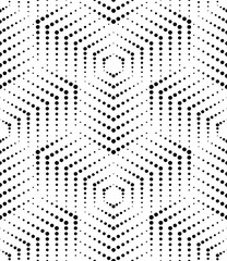 Naklejka premium Halftone dots background. Vector seamless pattern. Dotted grid.