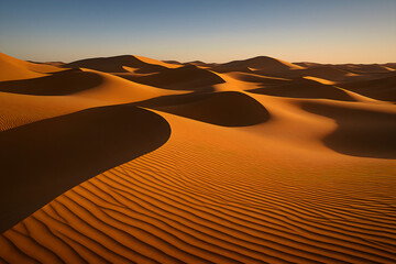 Naklejka premium AI-GENARATED sand dunes in death valley