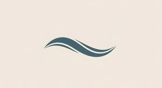 Modern teal wave design for branding, a stylish graphic element ideal for technology, wellness, or creative businesses, conveying fluid motion and minimalist elegance for brand identity