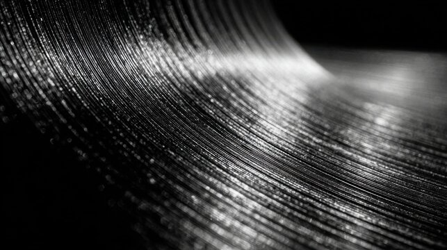 Close Up of Wavy Carbon Fiber Composite Material Texture