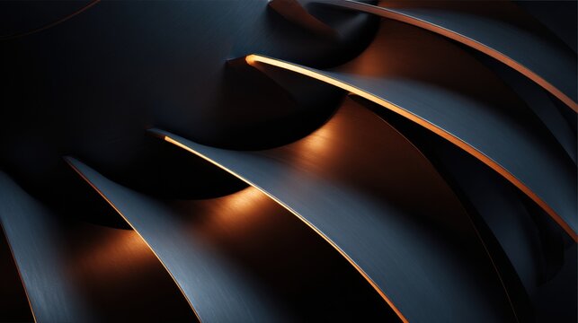 Close up view of a jet turbine engine fan blades - Powered by Adobe